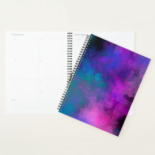 Galaxy Paint Splatter effect paarse groen blauw Planner