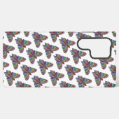 Galaxy Papillon Arc-en-ciel (blanc) - Coque Samsung (Verso Horizontal)