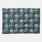 Galaxy parel sneeuwvlokken geïnspireerd blauwe aan theedoek (Horizontaal)