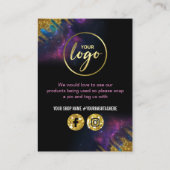 Galaxy Parties scintillant Black Gold Remise carte (Dos)