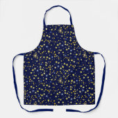 Galaxy Pattern Starry Navy Elegant Star Mooi Schort (Voorkant)