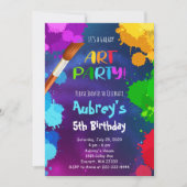 Galaxy Peinture colorée Anniversaire Invitation (Devant)