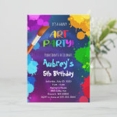 Galaxy Peinture colorée Anniversaire Invitation (Debout devant)