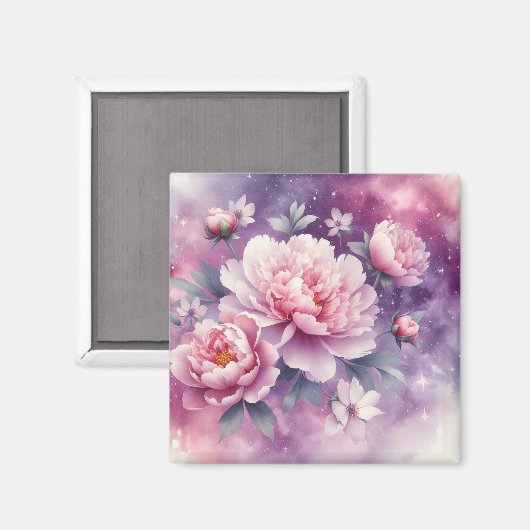 Galaxy Peony Magnet Magneet (Voorkant / Achterkant)