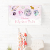 Galaxy Pink Gold Buitenspatie Birthday Spandoek (Insitu)