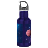 Galaxy Planet Water Bottle – Aangepaste naam Waterfles (Achterkant)