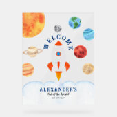 Galaxy Planètes et étoiles Space Rocket Bienvenue (Recto)