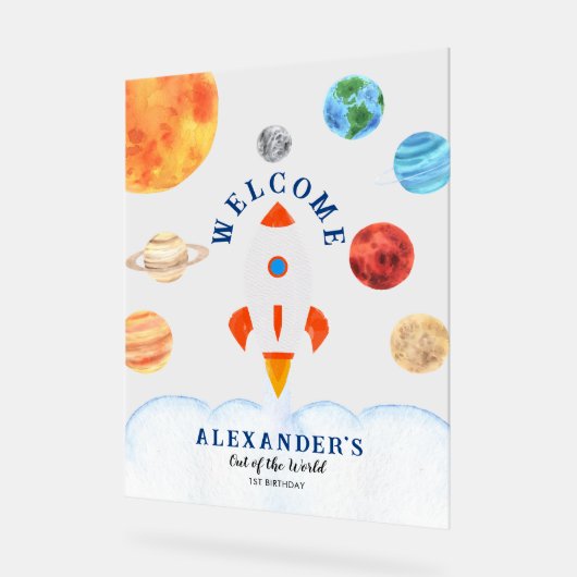 Galaxy Planètes et étoiles Space Rocket Bienvenue (Angle)