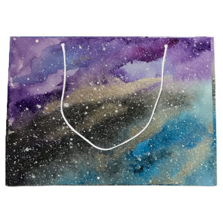 Galaxy Print Buitenspatie Waterverf tas Groot Cadeauzakje