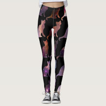 Galaxy Print Cats Patterated Leggings