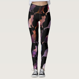 Galaxy Print Cats Patterated Leggings