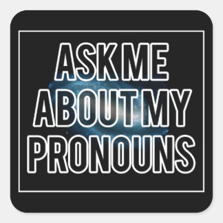 Galaxy Pronouns vierkante Sticker