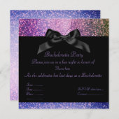 Galaxy Purple pétillant INVITATION (Devant / Derrière)