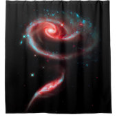 Galaxy Roos Red Douchegordijn (Voorkant)