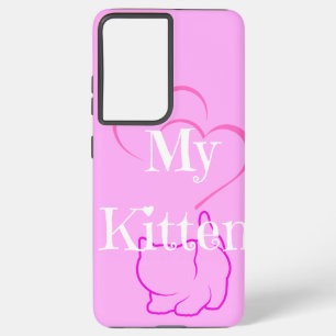 Galaxy Samsung S21 ultra coque rose chaton coque
