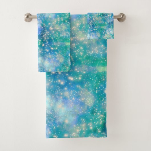 Galaxy Shimmer blue Bad Handdoek (Insitu)