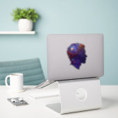 Galaxy Silhouette Sticker (Laptop op bureau)