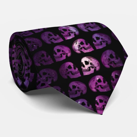 "Galaxy Skulls" (Schaduwen) Stropdas (Opgerold)