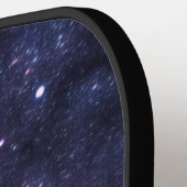 Galaxy Sky Elegant Navy Blue Monogram aangepast Pickleball Paddle (Links Detail)