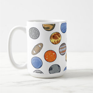 Galaxy Solar System Planets, Earth, Pluto, Uranus Koffiemok
