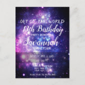 Galaxy sort de cette invitation d'anniversaire (Devant)