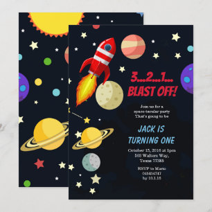 Galaxy Space Blast van Verjaardag Kaart