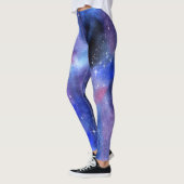 Galaxy Space Blue Purple Yoga Leggings (Gauche)