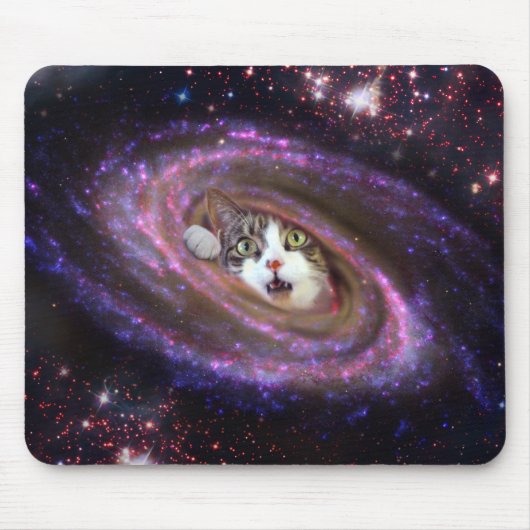 Galaxy Space Cats LOL Mousepad (horizontaal) Muismat (Voorkant)