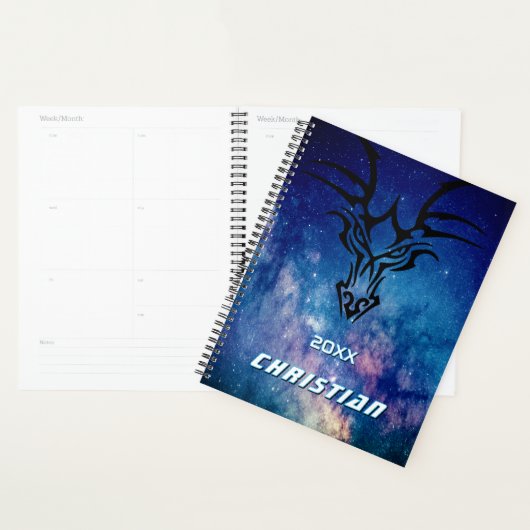 Galaxy Space Dragon naam 2025 Planner (Display)
