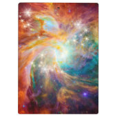 Galaxy Space Nebula Blue Gold Lavender Roze Klembord (Achterkant)