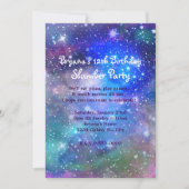 Galaxy Space Party Kosmische Verjaardag Uitnodigin Kaart (Voorkant)