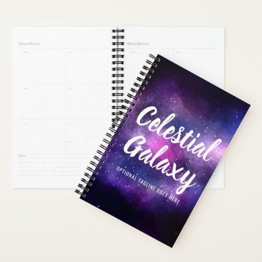 Galaxy Space Stars Ultra Violet Paarse Nebula Planner (Display)