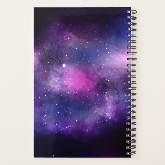 Galaxy Space Stars Ultra Violet Paarse Nebula Planner (Achterkant)