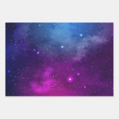 Galaxy Space Thema met geboortedag Inpakpapier Vel (Voorkant 2)