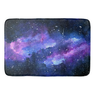 Galaxy Space Universe Waterverf Paars Badmat