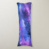 Galaxy Space Universe Waterverf Paars Lichaamskussen (Voorkant Verticaal)