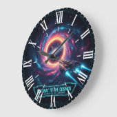 Galaxy Space Wall Clock Sci-Fi Decor Grote Klok (Hoek)
