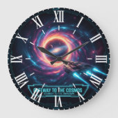 Galaxy Space Wall Clock Sci-Fi Decor Grote Klok (Voorkant)