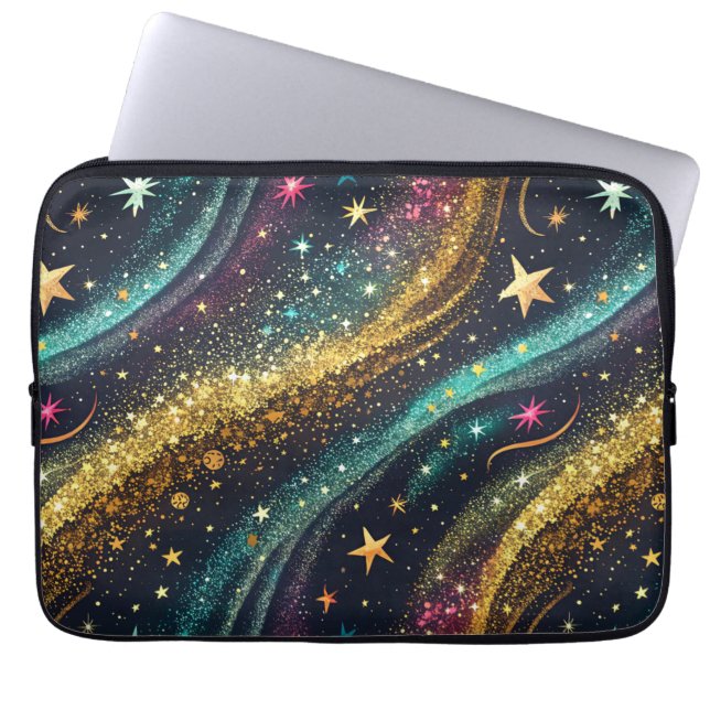 Galaxy Sparkle Laptop Sleeve (Voorkant)