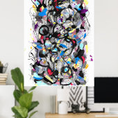 Galaxy splat schilderij poster (Thuiskantoor)