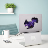 Galaxy Squirrel Sticker (Laptop op bureau)