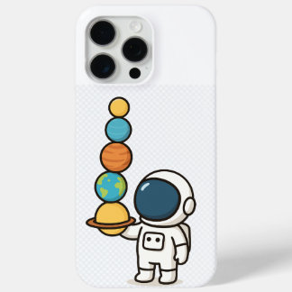 Galaxy Stack – Schattigee Astronaut Telefoonhoes iPhone 15 Pro Max Hoesje