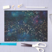 Galaxy Star Space Night Blue en Paars Tissuepapier (Craft)