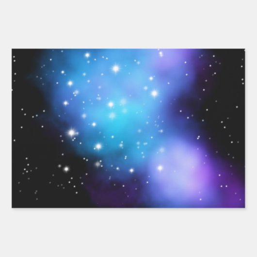 Galaxy Starlight Space Clouds Inpakpapier Vel (Voorkant 2)