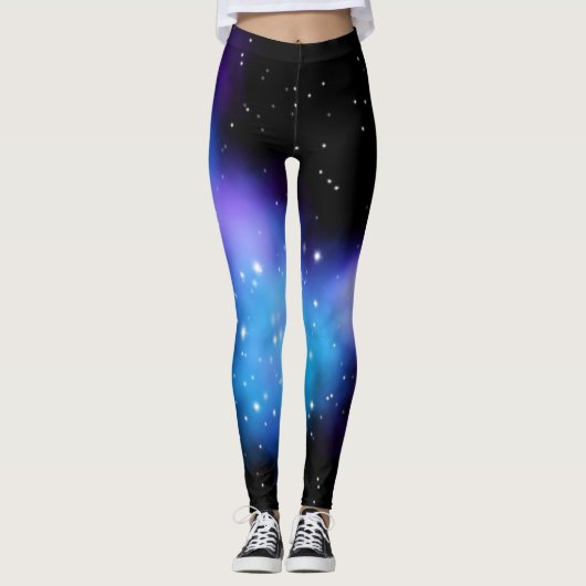Galaxy Starlight Space Clouds Leggings (Voorkant)