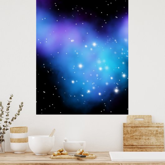 Galaxy Starlight Space Clouds Poster (Keuken)