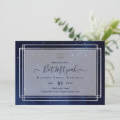 Galaxy Starry BAT MITZVAH de nuit Agate Invitation (Debout devant)