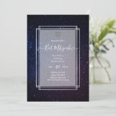 Galaxy Starry BAT MITZVAH de nuit Agate Invitation (Debout devant)