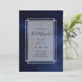Galaxy Starry BAT MITZVAH de nuit Agate Invitation (Debout devant)