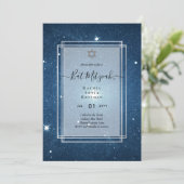Galaxy Starry BAT MITZVAH de nuit Agate Invitation (Debout devant)